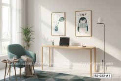 B2 022 A1 Tranh Canvas Cho Bé Hình Động Vật Dễ Thương Tông Xanh Pastel m2