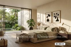 Tranh Canvas Bình Hoa Tối Giản Tông Đen Be Phong Cách Wabi Sabi Mã-B2-023-D1 B2 023 D1 Tranh Canvas Bình Hoa Tối Giản Tông Đen Be Phong Cách Wabi Sabi m4