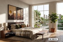 B2 026 D1 Tranh Canvas Gỗ Khắc Nổi Trừu Tượng Mặt Trăng Mặt Trời Tông Nâu Trầm m4