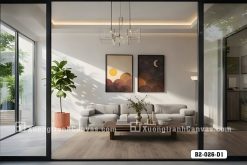 B2 026 D1 Tranh Canvas Gỗ Khắc Nổi Trừu Tượng Mặt Trăng Mặt Trời Tông Nâu Trầm m7