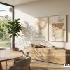 B2 027 D1 Tranh Canvas Hình Học Trừu Tượng Tông Xanh Sage Và Nâu Kem m1