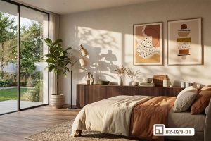 Tranh họa tiết trừu tượng - Ghi dấu ấn nghệ thuật độc bản đầy tinh tế, định hình phong cách đẳng cấp cho tổ ấm của bạn. B2 029 D1 m2 bo tranh hoa tiet truu tuong treo tuong phong ngu master am ap xuongtranhcanvas