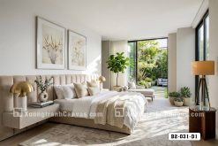 B2 031 D1 Tranh Canvas Hoa Cỏ Khô Tông Trắng Kem m4