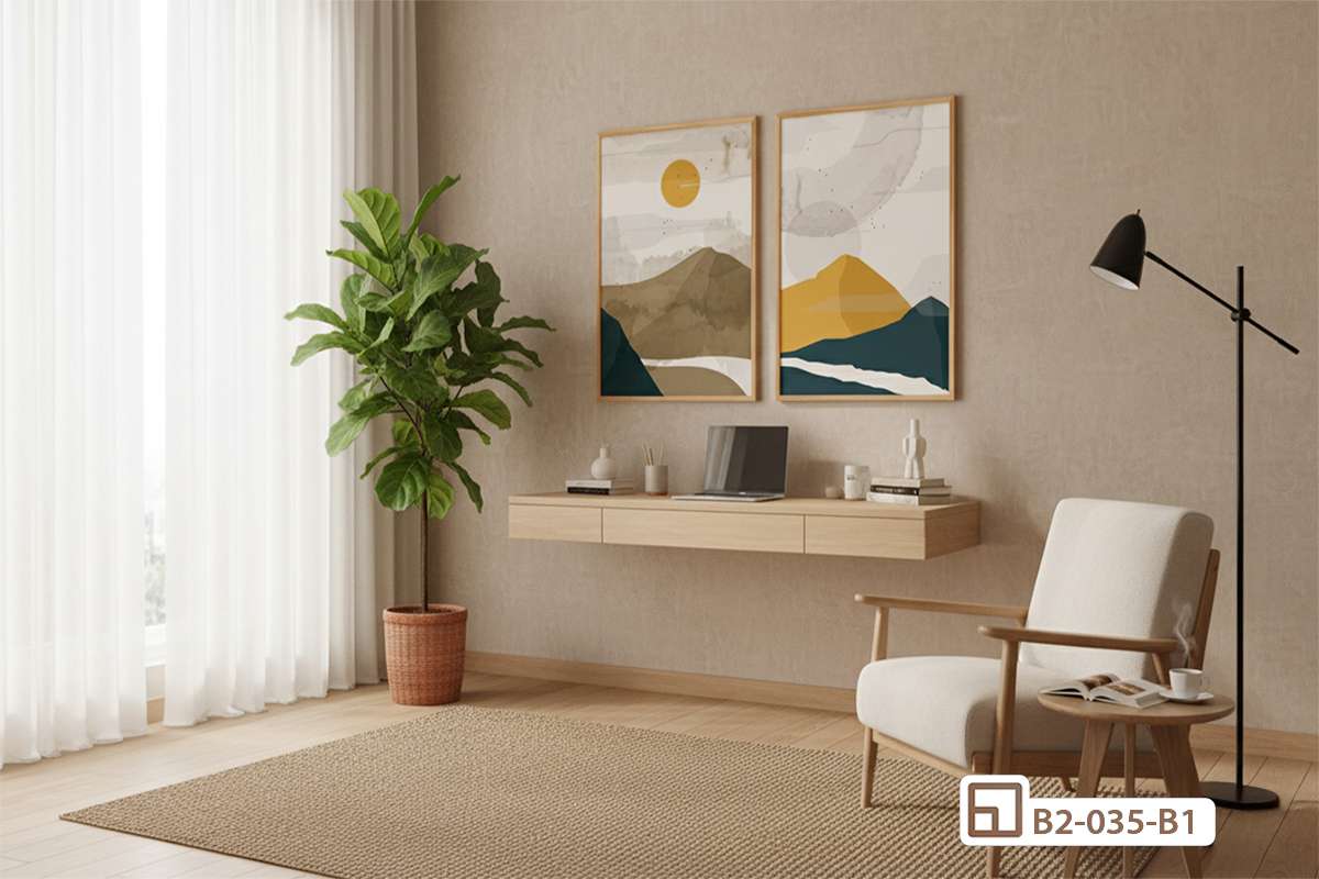 Tranh đồi núi hoàng hôn - Bản giao hưởng thiên nhiên hùng vĩ đầy thơ mộng B2 035 B1 m6 tranh doi nui hoang hon treo tuong hanh lang ket hop ghe thu gian