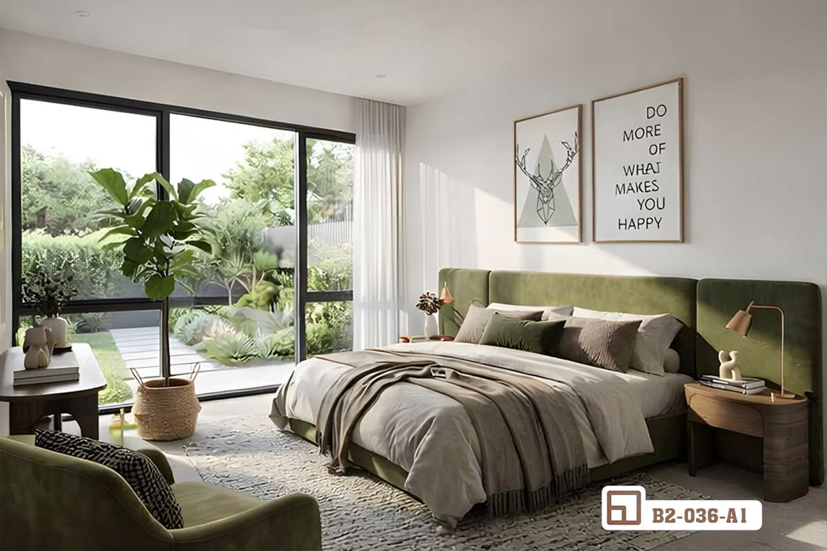 Tranh hươu hình học - Dấu ấn thời thượng cho không gian sống thời đại mới B2 036 A1 m7 bo 3 tranh canvas hinh hoc va huou hien dai nhin tu cua