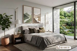 Tranh núi non hùng vĩ - Tuyệt tác kiến tạo không gian sống đỉnh cao thời đại B2 036 D1 m2 tranh nui non hung vi treo dau giuong phong ngu master sang trong xuongtranhcanvas
