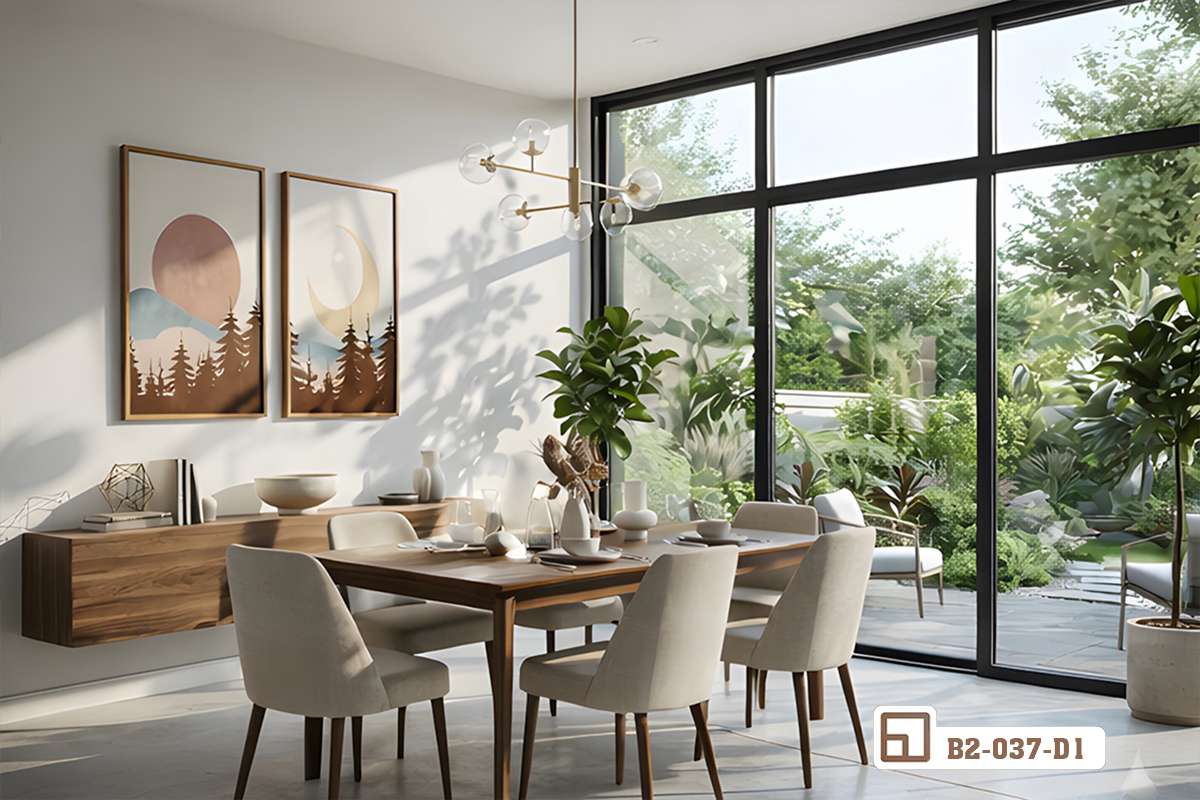 Tranh rừng thông hoàng hôn - Bản tình ca lãng mạn giữa đại ngàn sâu thẳm B2 037 D1 m7 tranh rung thong hoang hon ban an biet thu sang trong