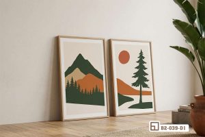 Tranh phong cảnh thiên nhiên - Khơi nguồn cảm hứng bình yên mỗi ngày B2 039 D1 m4 bo doi tranh phong canh thien nhien dung san phong khach xuongtranhcanvas