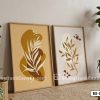 Tranh Canvas Lá Cây Trừu Tượng Tông Vàng Nâu Hiện Đại Mã-B2-045-A2 B2 045 A2 Tranh Canvas Lá Cây Trừu Tượng Tông Vàng Nâu Hiện Đại m1
