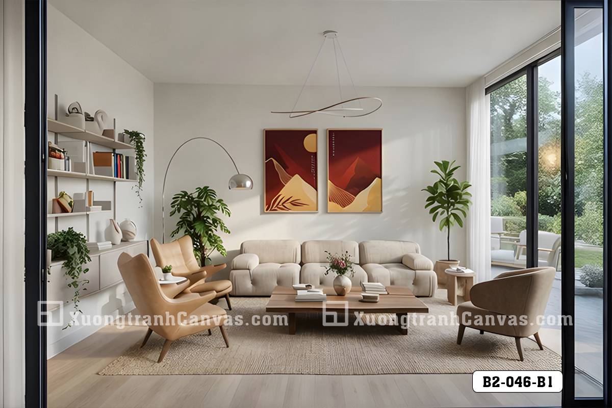 B2 046 B1 Tranh Canvas Núi Trừu Tượng Tông Đỏ Đô m7 B2 046 B1 Tranh Canvas Núi Trừu Tượng Tông Đỏ Đô m7