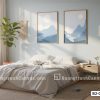Tranh Canvas Đồi Núi Xanh Pastel Tối Giản Mã-B2-050-B2 B2 050 B2 Tranh Canvas Đồi Núi Xanh Pastel Tối Giản m1
