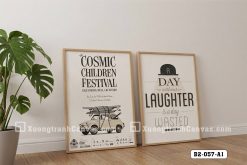 B2 057 A1 Tranh Canvas Typography Cổ Điển Trắng Đen Hiện Đại m1