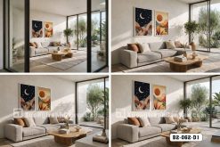 Tranh Canvas Nhật Nguyệt Đối Thoại Tông Vàng Cam Trừu Tượng Boho Mã-B2-062-D1 B2 062 D1 Tranh Canvas Nhật Nguyệt Đối Thoại Tông Vàng Cam Trừu Tượng Boho m5