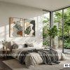 Tranh Canvas Lá Nhiệt Đới Trừu Tượng Tông Cam Đất Boho Hiện Đại Mã-B2-069-D1 B2 069 D1 Tranh Canvas Lá Nhiệt Đới Trừu Tượng Tông Cam Đất Boho Hiện Đại m1