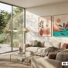 Tranh Canvas Phong Cảnh Trừu Tượng Sắc Cam Đất Boho Hiện Đại Mã-B2-073-B1 B2 073 B1 Tranh Canvas Phong Cảnh Trừu Tượng Sắc Cam Đất Boho Hiện Đại m1