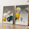 Tranh Canvas Hươu Vàng Và Đá Phong Thủy Tông Xám Vàng Hiện Đại Mã-B2-077-B1 B2 077 B1 Tranh Canvas Hươu Vàng Và Đá Phong Thủy Tông Xám Vàng Hiện Đại m1