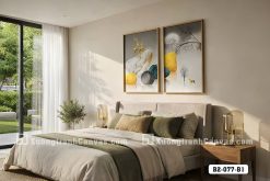 Tranh Canvas Hươu Vàng Và Đá Phong Thủy Tông Xám Vàng Hiện Đại Mã-B2-077-B1 B2 077 B1 Tranh Canvas Hươu Vàng Và Đá Phong Thủy Tông Xám Vàng Hiện Đại m6