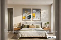 Tranh Canvas Hươu Vàng Và Đá Phong Thủy Tông Xám Vàng Hiện Đại Mã-B2-077-B1 B2 077 B1 Tranh Canvas Hươu Vàng Và Đá Phong Thủy Tông Xám Vàng Hiện Đại m7