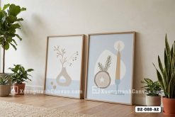 B2 088 A2 Tranh Canvas Bắc Âu Hygge Tông Xanh Gốm Nhẹ Nhàng Tinh Tế m1