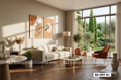 Tranh Canvas Cành Lá Trừu Tượng Tông Cam Đất Boho Vintage Mã-B2-097-D1 B2 097 D1 Tranh Canvas Cành Lá Trừu Tượng Tông Cam Đất Boho Vintage m3