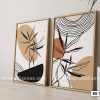 B2 106 B1 Tranh Canvas Cây Lá Nghệ Thuật Tông Xanh Pastel Sage Zen Style m1
