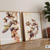 Tranh Canvas Hoa Điểu Mộc Mạc Tông Màu Kem Nâu Phong Cách Indochine Mã-B2-117-A2 B2 117 A2 Tranh Canvas Hoa Điểu Mộc Mạc Tông Màu Kem Nâu Phong Cách Indochine m1