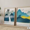 Tranh Canvas Phong Cảnh Sơn Thủy Xanh Navy Hiện Đại Decor Sang Trọng Mã-B2-124-A1 B2 124 A1 Tranh Canvas Phong Cảnh Sơn Thủy Xanh Navy Hiện Đại Decor Sang Trọng m1