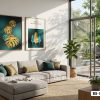 Tranh Canvas Lá Xẻ Rùa Vàng Gold Tông Xanh Ngọc Đẳng Cấp Thượng Lưu Mã-B2-126-A1 B2 126 A1 Tranh Canvas Lá Xẻ Rùa Vàng Gold Tông Xanh Ngọc Đẳng Cấp Thượng Lưu m1