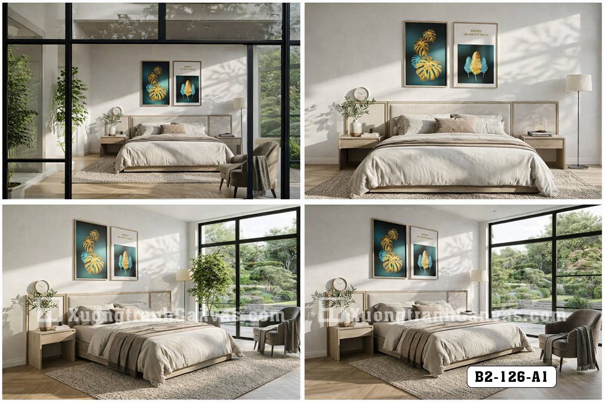 Tranh Canvas Lá Xẻ Rùa Vàng Gold Tông Xanh Ngọc Đẳng Cấp Thượng Lưu Mã-B2-126-A1 Tranh Canvas Lá Xẻ Rùa Vàng Gold Tông Xanh Ngọc Đẳng Cấp Thượng Lưu