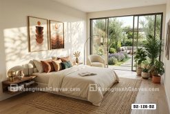 Tranh Canvas Trừu Tượng Tông Cam Đất Boho Tối Giản Mã-B2-126-B2 B2 126 B2 Tranh Canvas Trừu Tượng Tông Cam Đất Boho Tối Giản m3