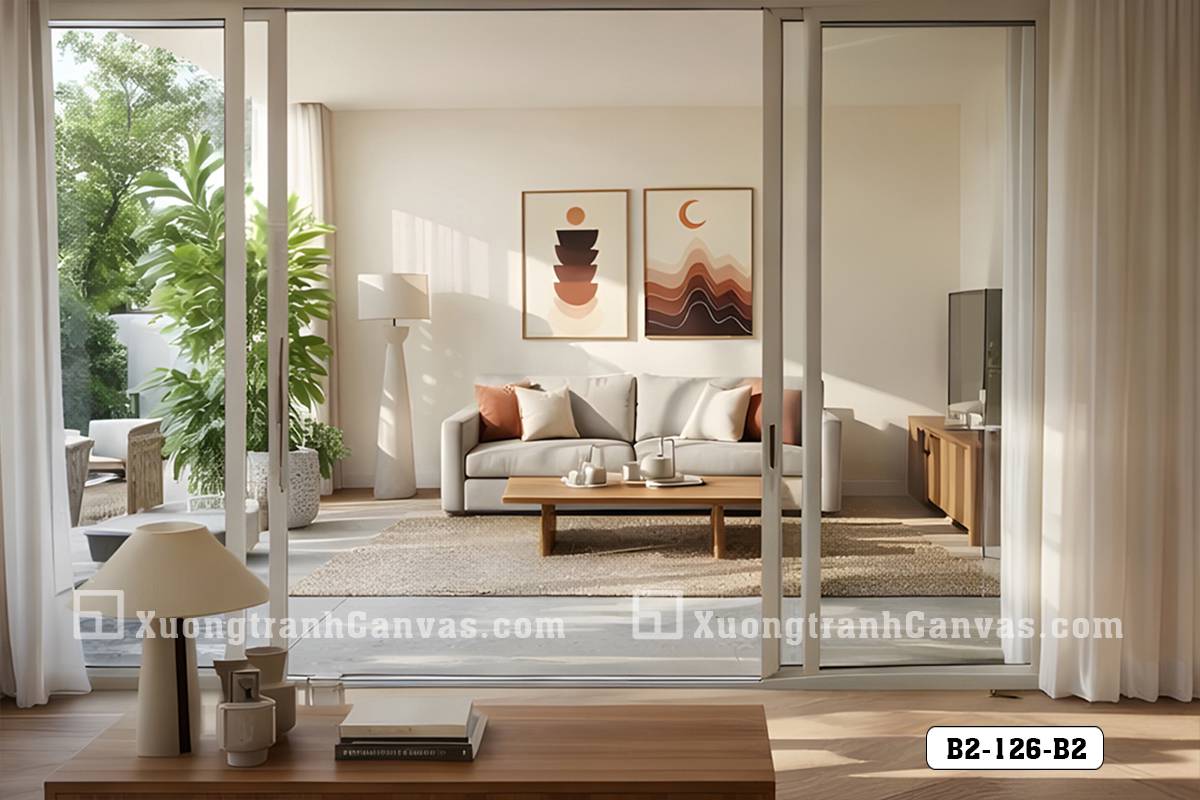 B2 126 B2 Tranh Canvas Trừu Tượng Tông Cam Đất Boho Tối Giản m7 B2 126 B2 Tranh Canvas Trừu Tượng Tông Cam Đất Boho Tối Giản m7