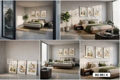 B3 001 C Tranh Canvas Màu Nước Đồng Quê Tông Kem Nâu Vintage Cho Phòng Khách m3