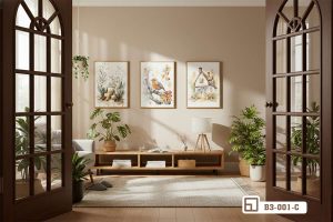 Tranh tĩnh vật mùa thu - Nốt trầm hoài niệm đánh thức cảm xúc B3 001 C m2 bo tranh tinh vat mua thu treo tuong phong khach hien dai sang trong xuongtranhcanvas