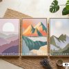 Tranh Canvas Phong Cảnh Núi Minimalist Tông Pastel Hiện Đại Mã-B3-002-A B3 002 A Tranh Canvas Phong Cảnh Núi Minimalist Tông Pastel Hiện Đại m1