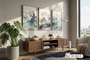 Tranh ngọn núi tuyết - Đỉnh cao hùng vĩ nâng tầm không gian sống B3 002 D m4 mau tranh ngon nui tuyet treo tuong phong khach goc nghieng xuongtranhcanvas