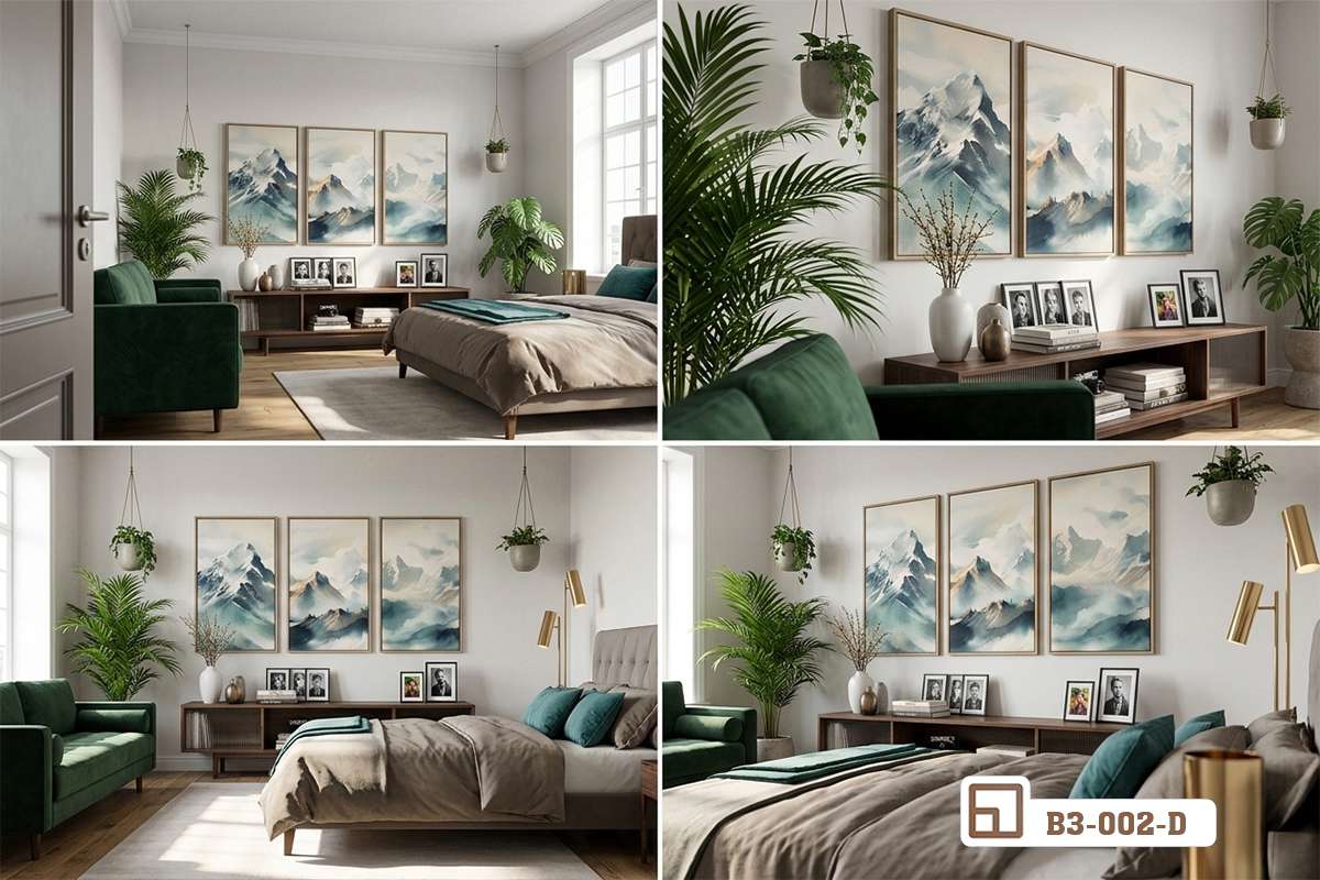 tổng hợp các góc phối cảnh tranh ngọn núi tuyết cao cấp cập nhật mới nhất tại xưởng Tổng hợp các góc phối cảnh chi tiết của bộ tranh ngọn núi tuyết cao cấp trong không gian sống hiện đại