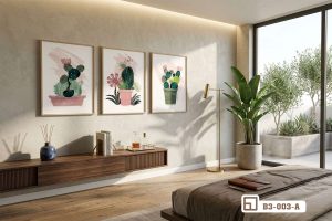 B3 003 A m1 tranh canvas cay xuong rong nghe thuat toi gian cho phong khach hien dai xuongtranhcanvas