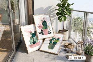 Tranh cây xương rồng - Sức sống mãnh liệt tô điểm nét cá tính B3 003 A m3 tranh cay xuong rong phong cach bac au trang tri ban cong nhieu anh sang xuongtranhcanvas