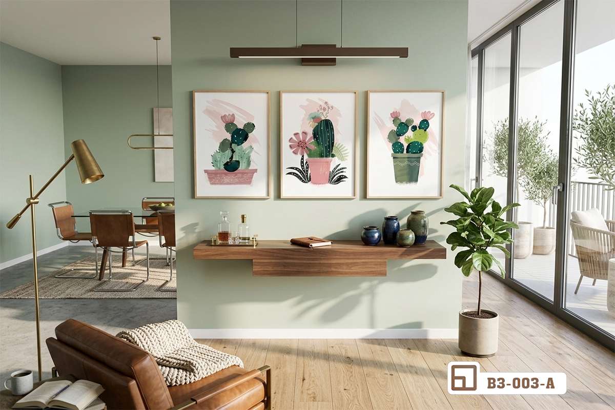 tranh canvas cây xương rồng phong thủy tài lộc phòng ăn Tranh canvas cây xương rồng phong thủy mang tài lộc cho phòng ăn