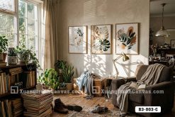 B3 003 C Tranh Canvas Hoa Cỏ Hiện Đại Tông Màu Trung Tính Trang Trí Phòng Khách m7