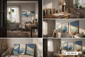 Tranh phong cảnh núi non - Tuyệt tác hùng vĩ nâng tầm kiến trúc B3 004 B m8 tranh phong canh nui non tinh te phoi canh khong gian mo xuongtranhcanvas
