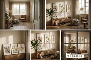 Tranh chim và hoa lá - Bản giao hưởng sắc màu đánh thức giác quan B3 004 C m8 tranh chim va hoa la nghe thuat da goc nhin khong gian mo xuongtranhcanvas