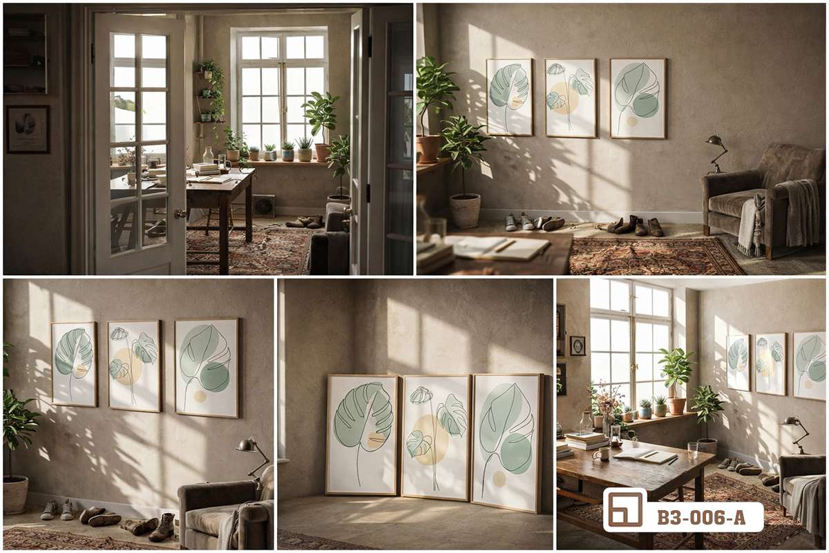 tổng hợp các góc chụp tranh lá monstera nghệ thuật không gian nội thất cao cấp Bảng tổng hợp đa góc chụp bộ tranh lá monstera nghệ thuật trong không gian nội thất cao cấp