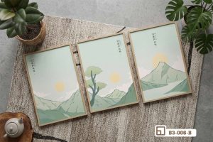 B3 006 B m5 tranh phong canh binh minh dat tren ke go moc mac phong khach xuongtranhcanvas