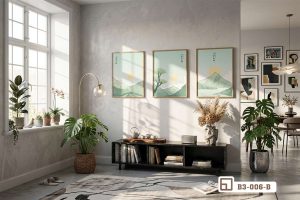 B3 006 B m6 bo tranh phong canh binh minh treo tuong phong khach rong rai xuongtranhcanvas