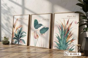 B3 008 A m1 tranh la cay nhiet doi dat san phong khach phong cach hien dai xuongtranhcanvas