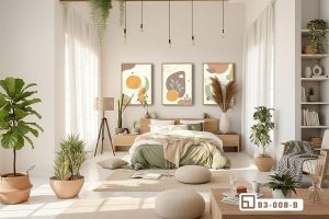 Tranh trừu tượng tối giản - Nâng tầm đẳng cấp nghệ thuật cho không gian sống thời thượng B3 008 B m6 tranh truu tuong toi gian treo tuong hanh lang phong cach hien dai xuongtranhcanvas
