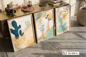 Tranh thực vật tối giản - Mang thiên nhiên trong lành vào không gian sống hiện đại B3 009 B m6 bo tranh thuc vat toi gian nam tren tham phong khach xuongtranhcanvas