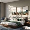 Tranh phong cảnh đồi núi - Dư âm đại ngàn mang bình yên vào tổ ấm B3 010 D m1 tranh phong canh doi nui treo phong ngu master sang trong xuongtranhcanvas