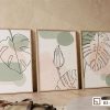 Tranh lá cây nhiệt đới - Hơi thở thiên nhiên xanh mát đánh thức mọi giác quan B3 011 A m1 bo tranh la cay nhiet doi khung go hien dai dung san phong khach xuongtranhcanvas
